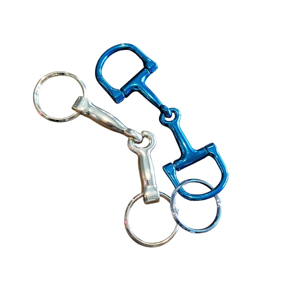 Equestrian Horse Bit Keychain Set – Jointed Key Ring Accessory (2-Pack)
